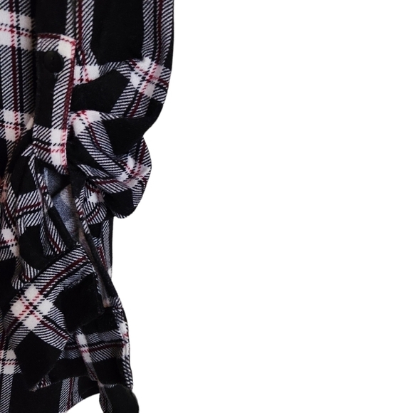 Trovare SMALL black white red plaid button-down shirt shacket westerncore - Picture 4 of 12